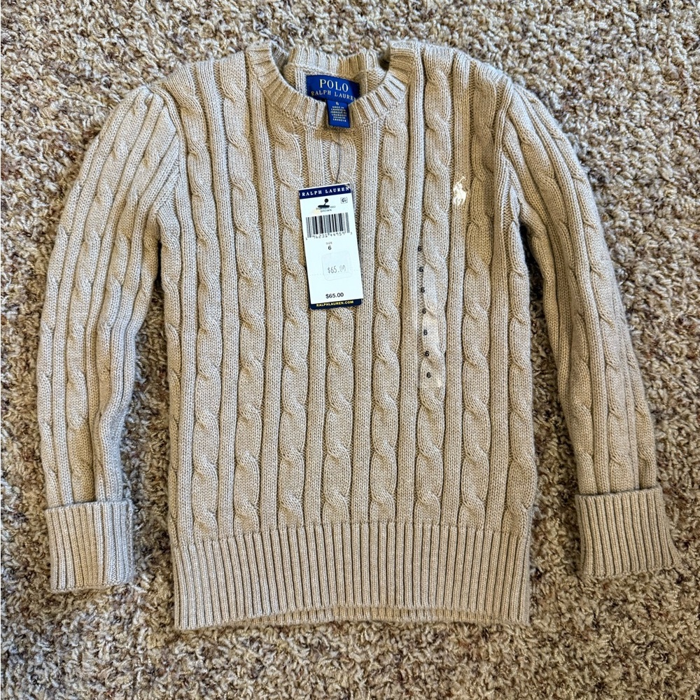 Ralph Lauren Girls Cable Knit Sweater